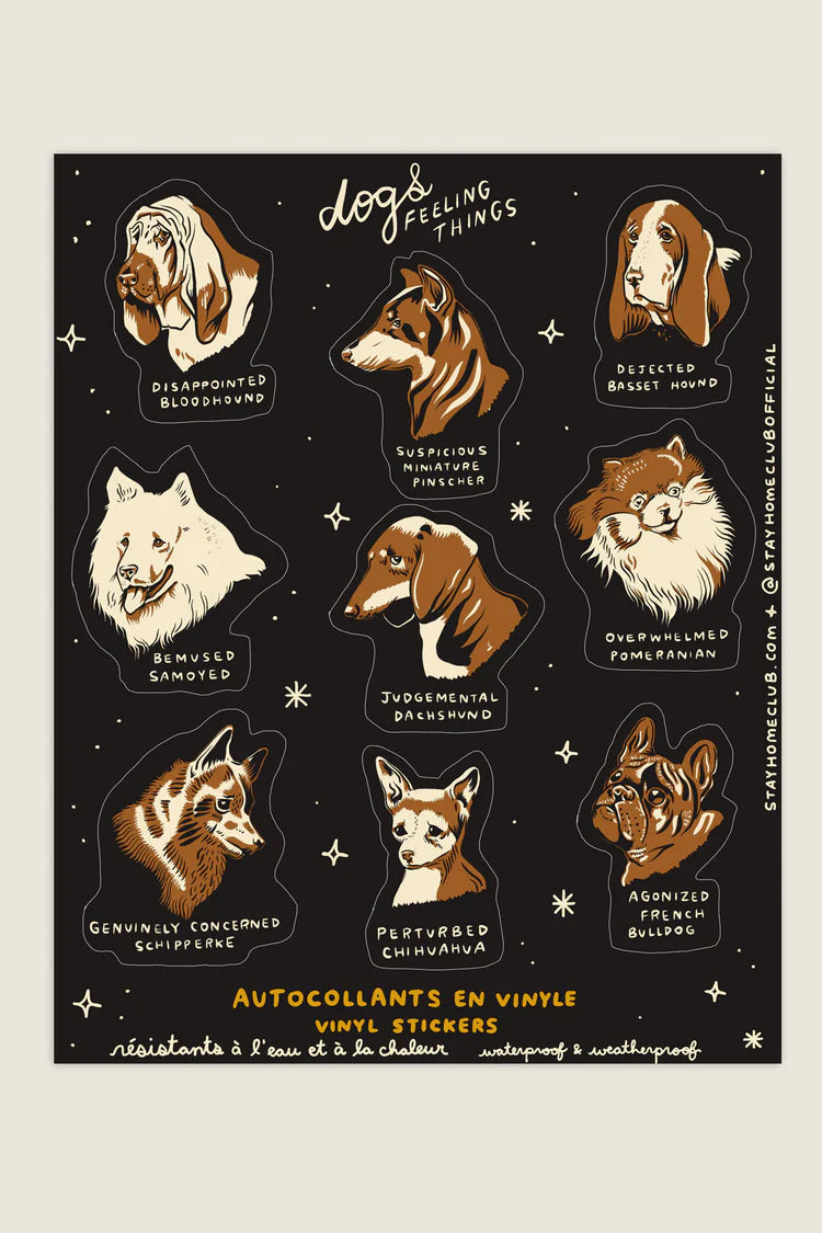 Dogs Feeling Things Mega Sticker Sheet